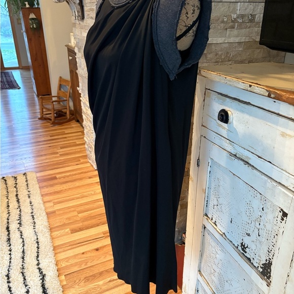 Bottega Veneta black sleeveless dress wool “shoulder pads” lined sheer bodysuit - Picture 5 of 16